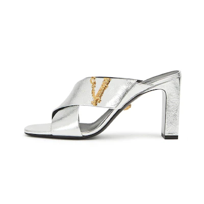 (W) Versace Virtus Mule 'Silver'
