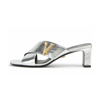 (W) Versace Virtus Mule 'Silver'