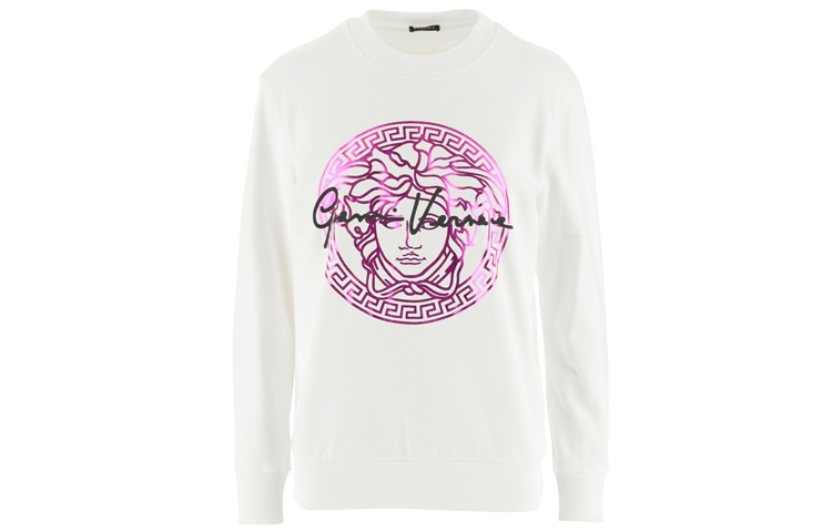 (Women) VERSACE White Medusa Logo Crewneck Sweatshirt A85852-A231242-A1001