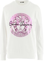 (Women) VERSACE White Medusa Logo Crewneck Sweatshirt A85852-A231242-A1001 (Women) VERSACE White Medusa Logo Crewneck Sweatshirt A85852-A231242-A1001