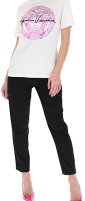 (W) 范思哲 白色短袖圆领Logo印花T恤 A85759-A228806-A3270 Shop (W) 范思哲 白色短袖圆领Logo印花T恤 A85759-A228806-A3270