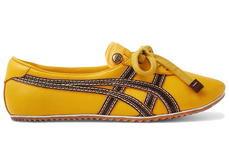 (Women) Versace x Onitsuka Tiger Tai-Chi Sakura Nappa Brown Yellow 1025116-1A17737_2YD5J
