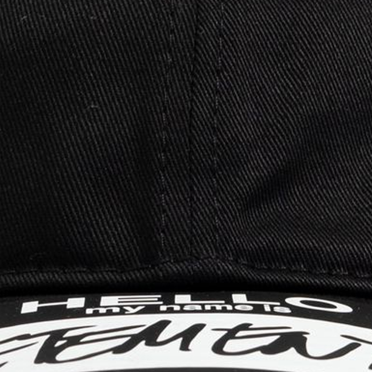 Shop (W) ヴェトモン ブラック コットン キャップ ロゴパッチ付き. UA65CA1601052BLACKOUT