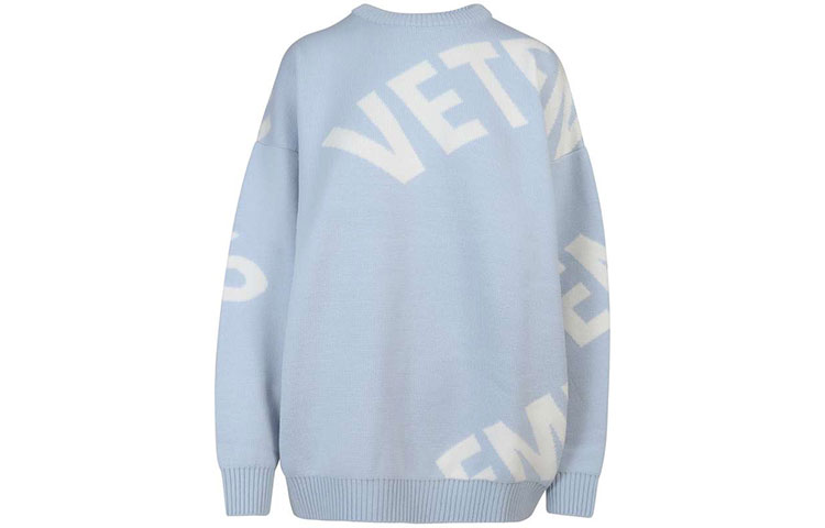 Order (W) 베트멍 블루 울 레터 프린트 크루넥 스웨터 UE52KN400XBABY-BLUE