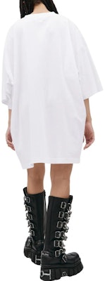 (W) Vetements Kemeja-T Leher Bulat Putih dengan Cetakan Logo. UE54TR100WWHITE Shop (W) Vetements Kemeja-T Leher Bulat Putih dengan Cetakan Logo. UE54TR100WWHITE