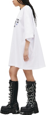 (W) Vetements Kemeja-T Leher Bulat Putih dengan Cetakan Logo. UE54TR100WWHITE Purchase (W) Vetements Kemeja-T Leher Bulat Putih dengan Cetakan Logo. UE54TR100WWHITE