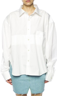 (W) Vetements SS22 Kemeja Putih Lengan Panjang Oversaiz Berkolar. WSS18SH3WHITE Shop (W) Vetements SS22 Kemeja Putih Lengan Panjang Oversaiz Berkolar. WSS18SH3WHITE