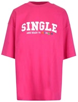 (Women) Vetements SS22 Pink Letter Print Oversized Tee T-Shirt. UE52TR190PHOT-PINK (Women) Vetements SS22 Pink Letter Print Oversized Tee T-Shirt. UE52TR190PHOT-PINK