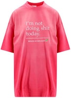 (Women) Vetements SS23 Pink Letter Print Oversized Short Sleeve T-Shirt Women. UE63TR320P-PINK (Women) Vetements SS23 Pink Letter Print Oversized Short Sleeve T-Shirt Women. UE63TR320P-PINK