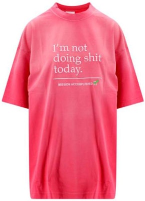 (W) Vetements SS23 Baju-T Lengan Pendek Cetakan Huruf Pink Oversized Wanita. UE63TR320P-PINK Buy (W) Vetements SS23 Baju-T Lengan Pendek Cetakan Huruf Pink Oversized Wanita. UE63TR320P-PINK