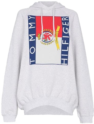 (W) 베테멘츠 x 토미 힐피거 로고 후드 그레이 컬러웨이. WSS18TR29-GREY Order (W) 베테멘츠 x 토미 힐피거 로고 후드 그레이 컬러웨이. WSS18TR29-GREY