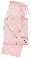 (Women) Victoria's Secret Moonlight Satin Pajama Set - Pink Long Sleeve Lounge Wear 11200698Z-5N6M (Women) Victoria's Secret Moonlight Satin Pajama Set - Pink Long Sleeve Lounge Wear 11200698Z-5N6M