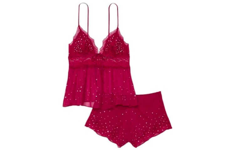 (Women) Victoria's Secret  Purple Lace Satin Lingerie Sleepwear Accessories 1121280397O1