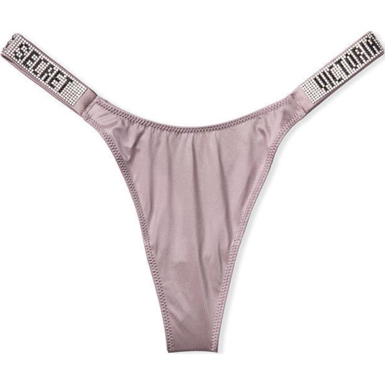 (Women) Victoria's Secret  Rhinestone Logo High-Waist Thong. 11167536-4V3U