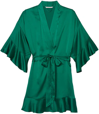 (Women) Victoria's Secret Satin Ruffle Sleepwear Anti-Static Robe Elegant Style 1120785946K8 Buy (Women) Victoria's Secret Satin Ruffle Sleepwear Anti-Static Robe Elegant Style 1120785946K8