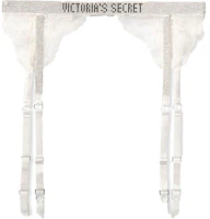 (Women) Victoria's Secret Coconut White Lace Garter with Rhinestone Ring for Women. 11188307-34Y5 (Women) Victoria's Secret Coconut White Lace Garter with Rhinestone Ring for Women. 11188307-34Y5