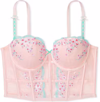 (Women) Victoria's Secret Dreamy Lace Floral Embroidered Corset Top Women - Light Pink 1123549762TW