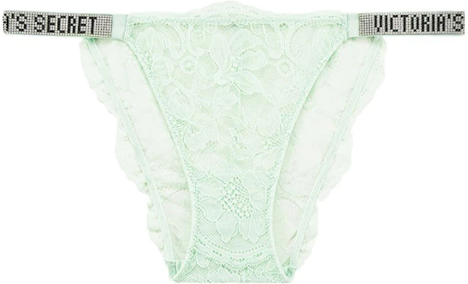 (Women) Victoria's Secret Logo Rhinestone Lace Bikini Panty Emerald Green 112161863ZVS Buy (Women) Victoria's Secret Logo Rhinestone Lace Bikini Panty Emerald Green 112161863ZVS