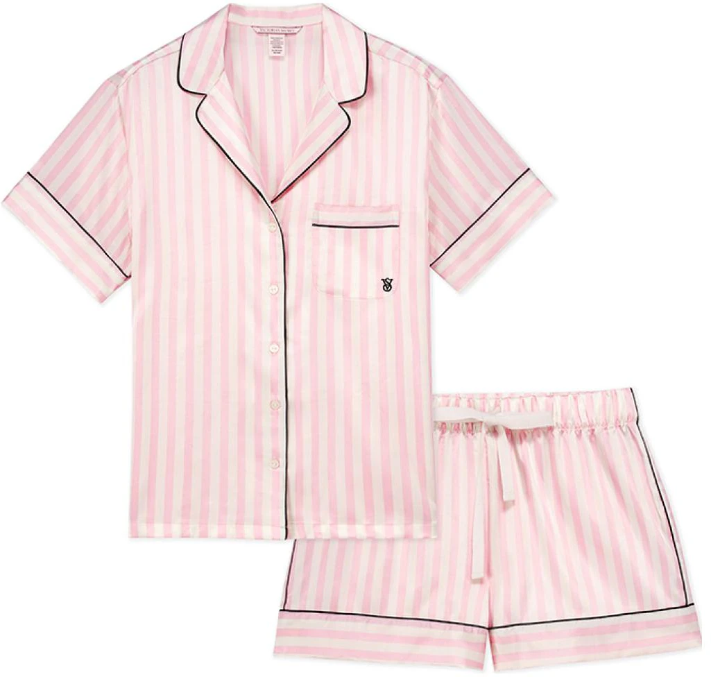 women-victoria-s-secret-pink-satin-striped-pajama-set-for-women-short-sleeve-and-shorts-111727585-w3-s