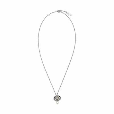 (Women) Vivienne Westwood 3D Orb Crystal Necklace Silver. 6302039302p226cn