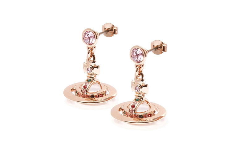 (Women) Vivienne Westwood 3D Orb Logo Brass Earrings Women Rose Gold. 62020032G002PINKGOLD 圖 3