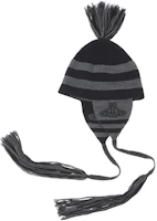 (Women) Vivienne Westwood Black and Cream Wool Beanie with Logo and Tassels. 50542038703N (Women) Vivienne Westwood Black and Cream Wool Beanie with Logo and Tassels. 50542038703N