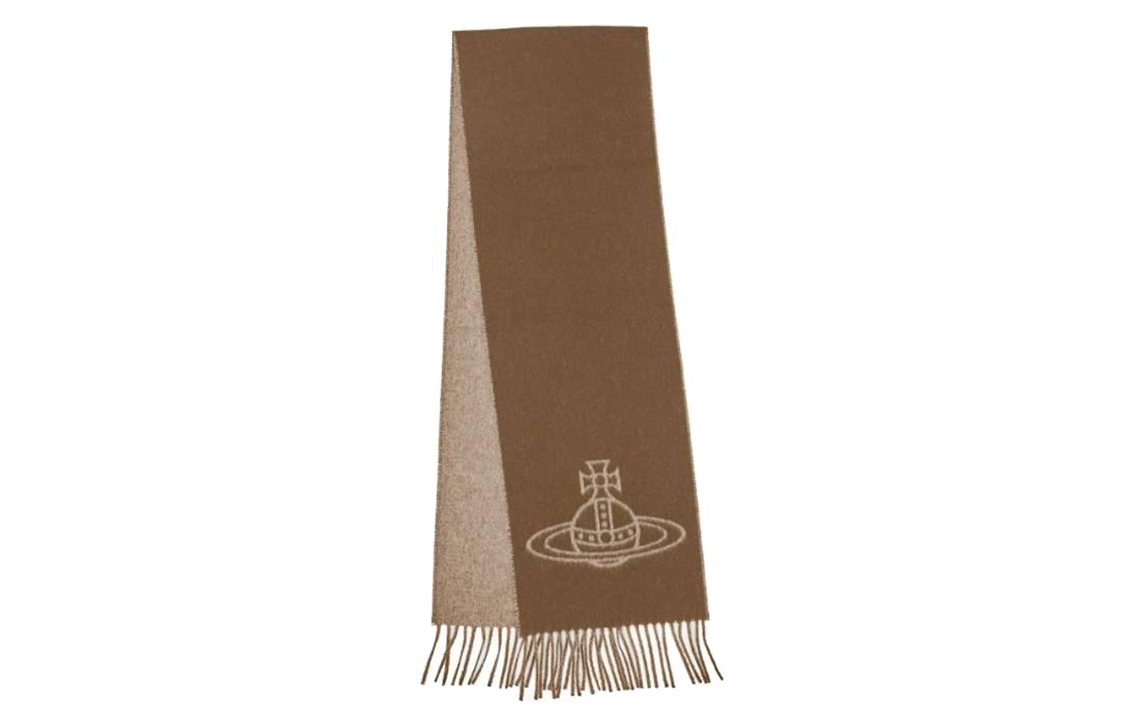 (Women) Vivienne Westwood  Fashion Wool Scarf - Elegant & Warm in Camel Color. 81030006W0023C405