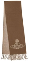 (Women) Vivienne Westwood Fashion Wool Scarf - Elegant & Warm in Camel Color. 81030006W0023C405 (Women) Vivienne Westwood Fashion Wool Scarf - Elegant & Warm in Camel Color. 81030006W0023C405