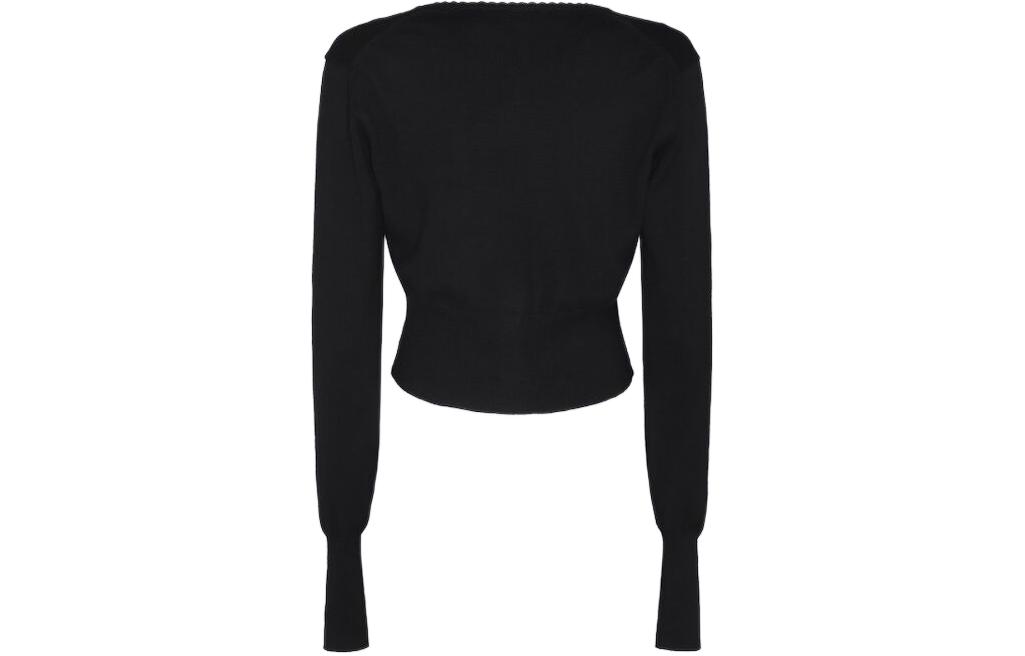 Lookbook (W) Vivienne Westwood 黑色針織鈕扣上衣 Logo 印花毛衣。 1803002U-Y0006-N403