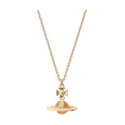 (Women) Vivienne Westwood Pina Small Orb Saturn Pendant Crystal Necklace 63020113R108