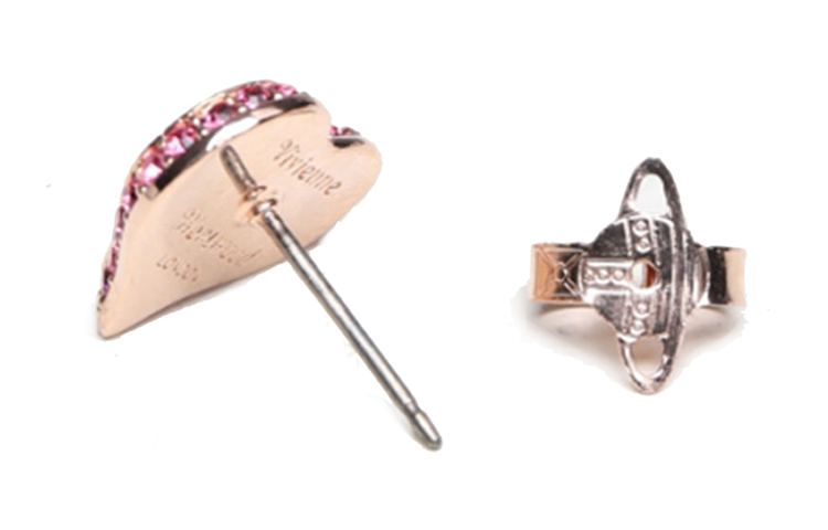 (Women) Vivienne Westwood  Red Heart Design Brass Stud Earrings 6201007402G362IM 圖 4