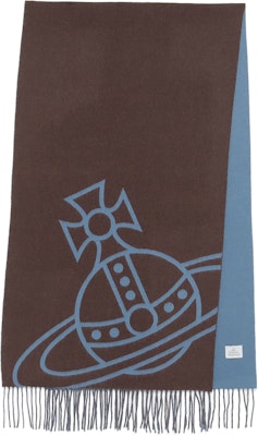 (W) Vivienne Westwood Selendang Boleh Balik Bulu Coklat Biru 50542606505J Order (W) Vivienne Westwood Selendang Boleh Balik Bulu Coklat Biru 50542606505J