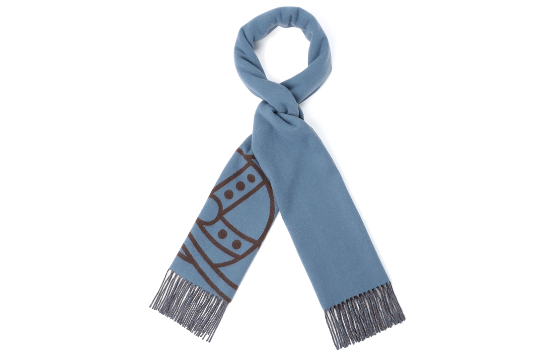 Shop (W) Vivienne Westwood Selendang Boleh Balik Bulu Coklat Biru 50542606505J