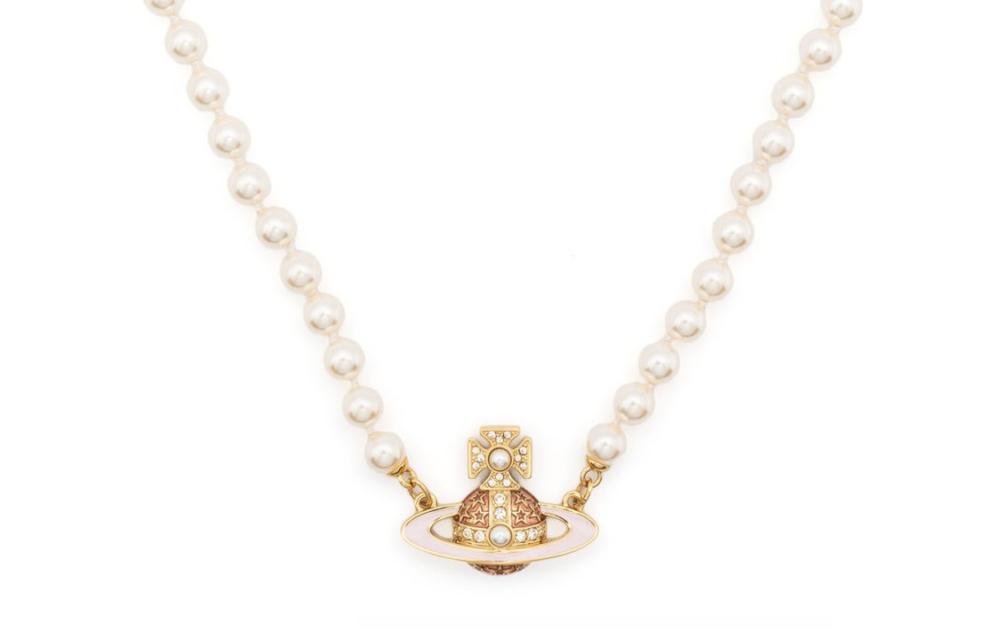 (Women) Vivienne Westwood  Saturn Pendant Necklace Brass Gold 6301011G02R635CN 圖 2