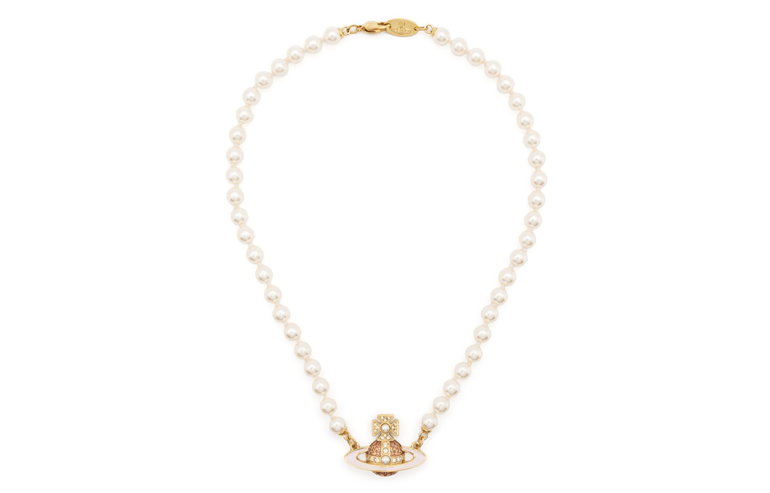 (Women) Vivienne Westwood  Saturn Pendant Necklace Brass Gold 6301011G02R635CN 圖 3