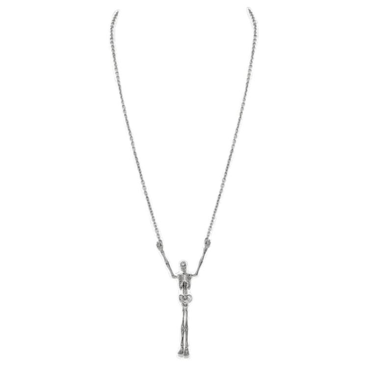 (Women) Vivienne Westwood  Silver Brass Necklace with Skull Pendant 8050568221470 圖 3