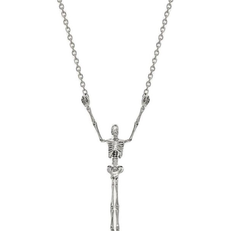 (Women) Vivienne Westwood  Silver Brass Necklace with Skull Pendant 8050568221470 圖 4