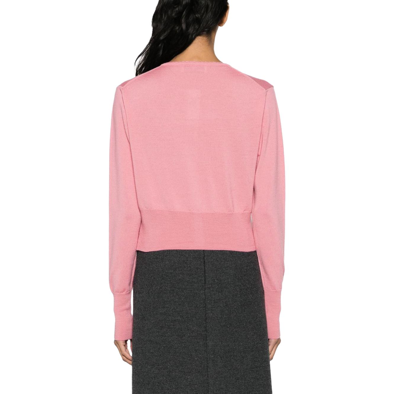 Shop (W) ヴィヴィアンウエストウッド ロゴ刺繍入り無地ニットカーディガン 1803002UY0006G401