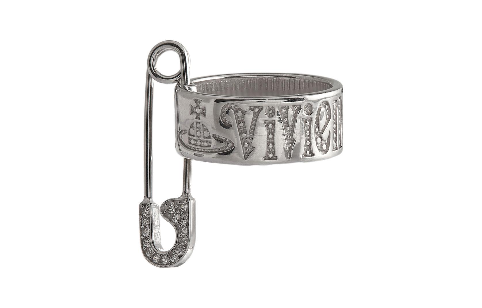 (Women) Vivienne Westwood  Stylish Paperclip 925 Silver Ring. 6404007701P102P102