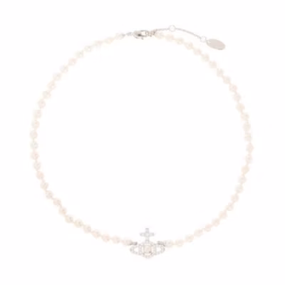 (Women) Vivienne Westwood Adjustable Design White Brass Necklace Ladies. 6301011P02P373SMP373