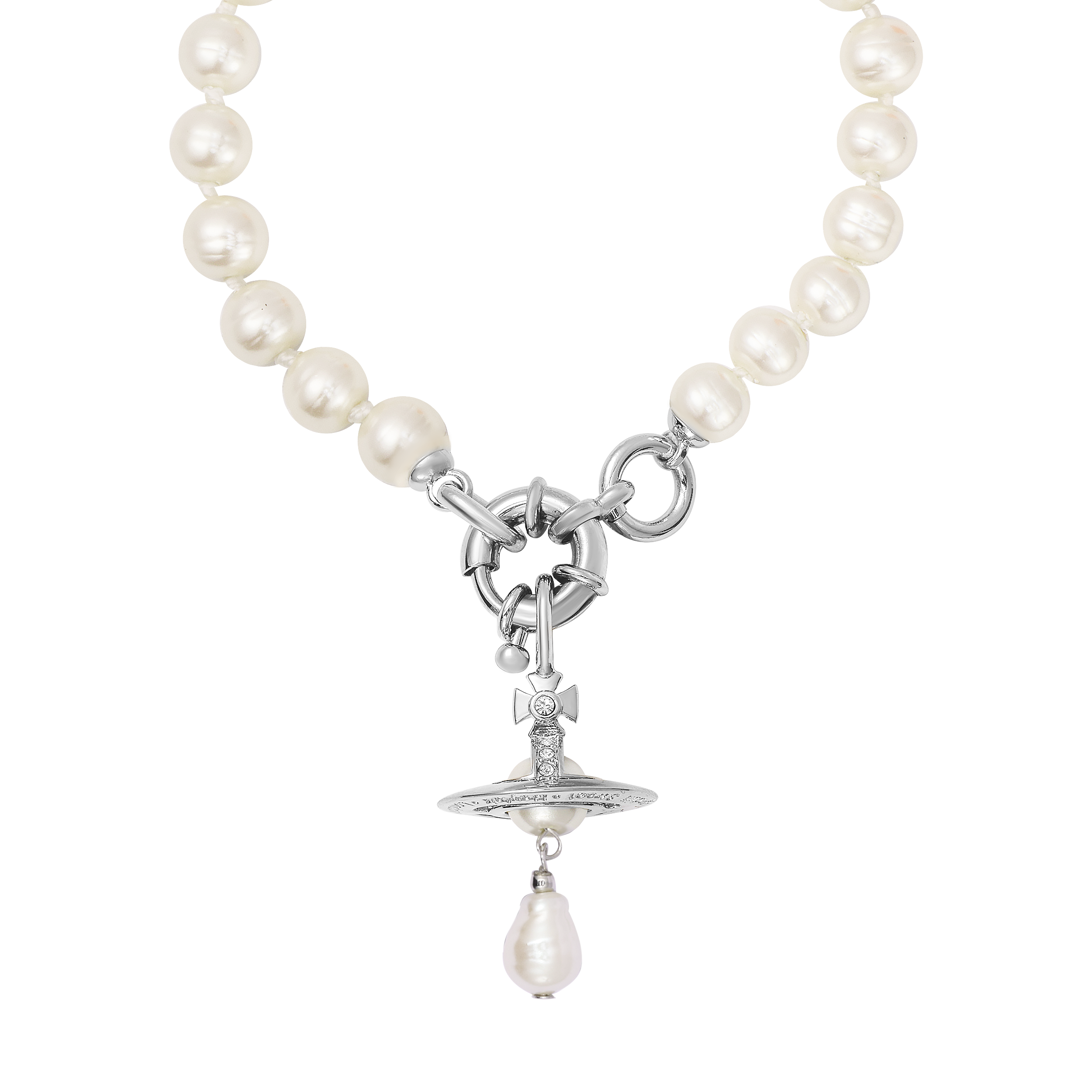 (Women) Vivienne Westwood ALEKSA Necklace Pearl Orb Saturn  Pearl Necklace 6301011102P226P2261 圖 2