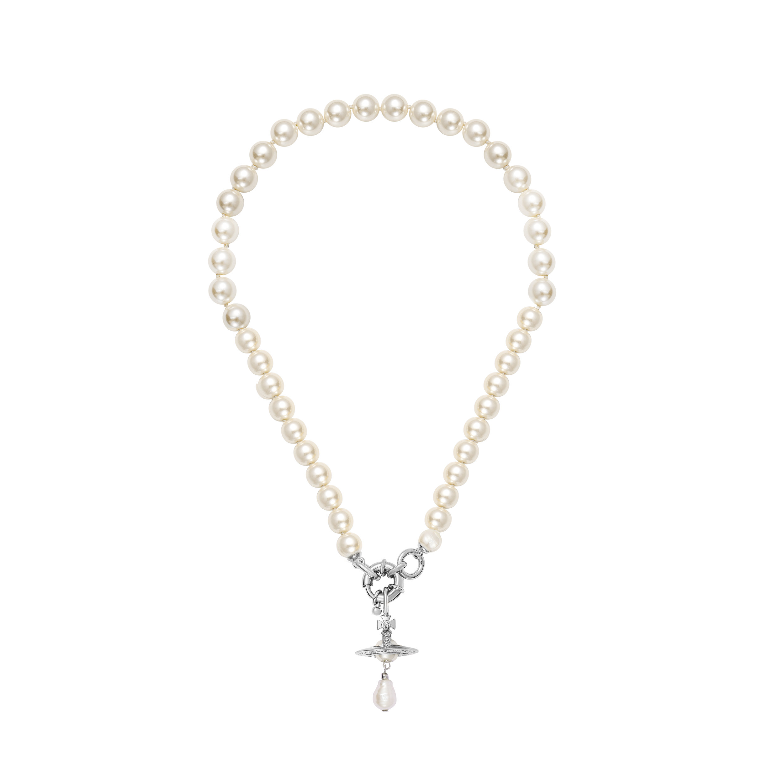 (Women) Vivienne Westwood ALEKSA Necklace Pearl Orb Saturn  Pearl Necklace 6301011102P226P2261 圖 4