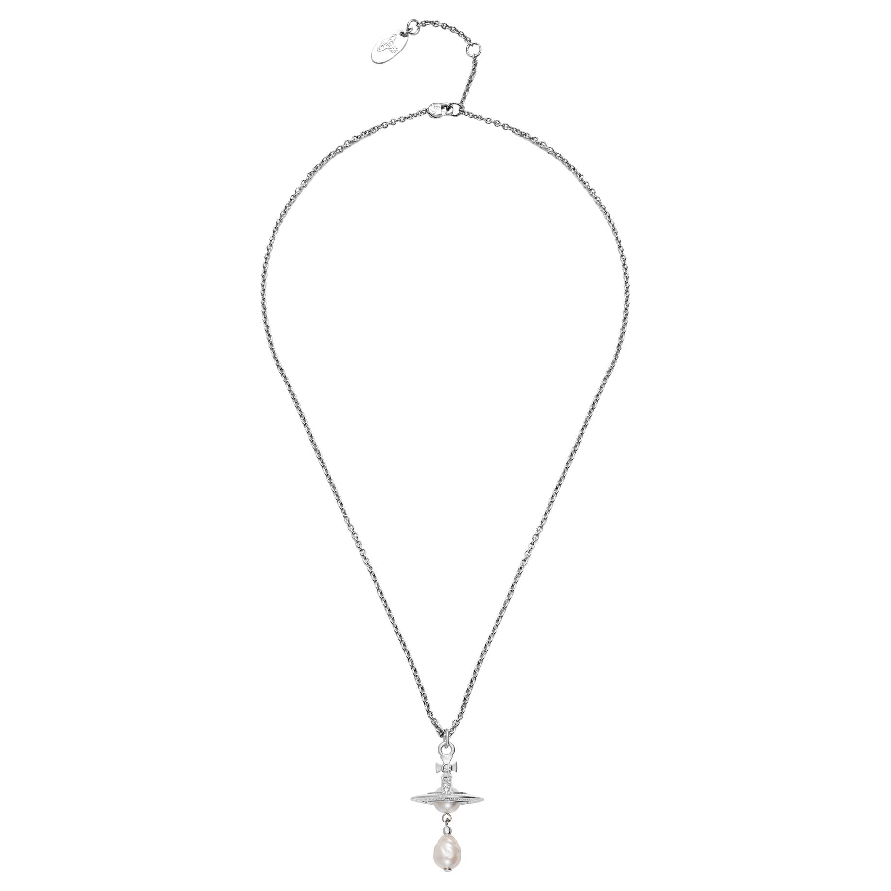 (Women) Vivienne Westwood ALEKSA Pendant Necklace Saturn Pearl Silver Chain  Jewelry 6302039302P226P226 圖 4