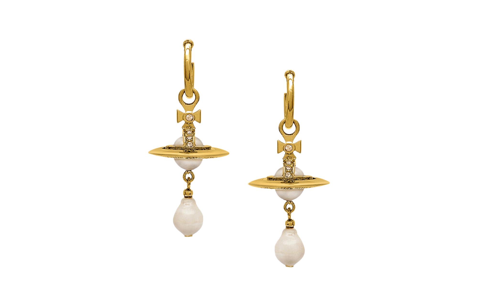 (Women) Vivienne Westwood Aleksa Saturn Imitation Pearl Pendant Gold Earrings Women. 6203007202R496R496 圖 2
