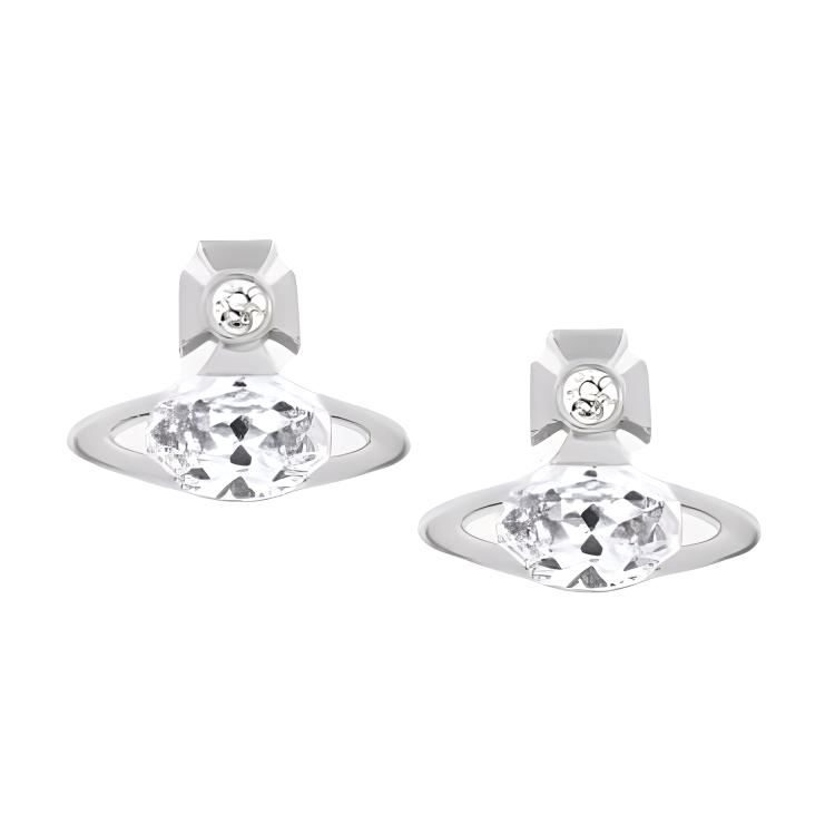 (Women) Vivienne Westwood Allie Saturn Design Brass Stud Earrings Women Silver. 6201034P02P102 圖 2