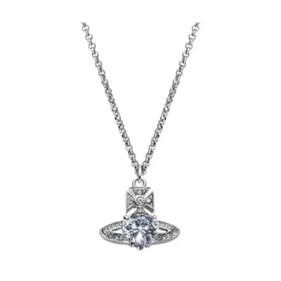 (Women) Vivienne Westwood Ariella Pendant Necklace Silver for Women with Crystals. 6302004702P116P116