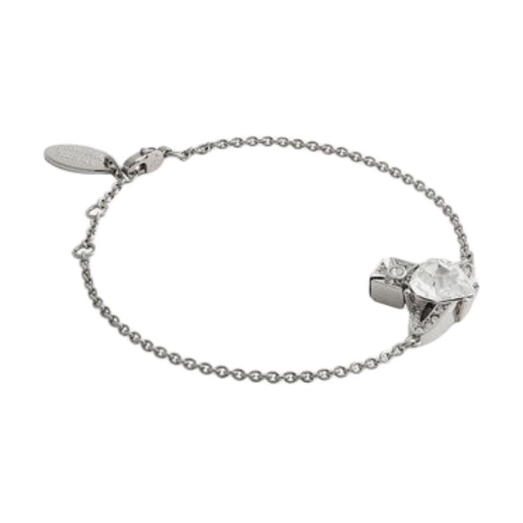 (Women) Vivienne Westwood Ariella Solid Design Silver Bracelet for Women. 8050889276548