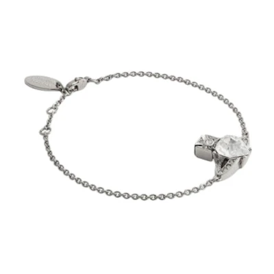 (Women) Vivienne Westwood Ariella Solid Design Silver Bracelet for Women. 8050889276548