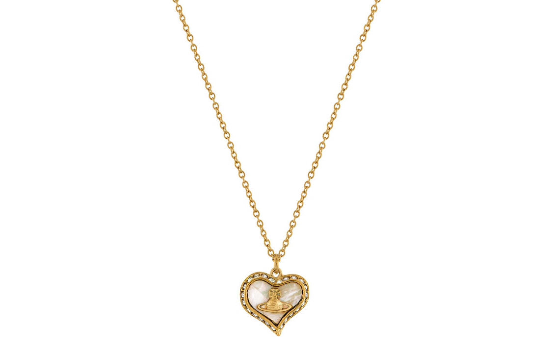 (Women) Vivienne Westwood Asymmetrical Heart Brass Necklace for Women - Elegant Design 6302010302R178R178 圖 2