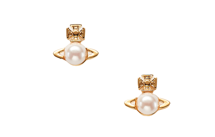 (Women) Vivienne Westwood Balbina Mini Earrings Elegant Studs for Women 6201026802R313